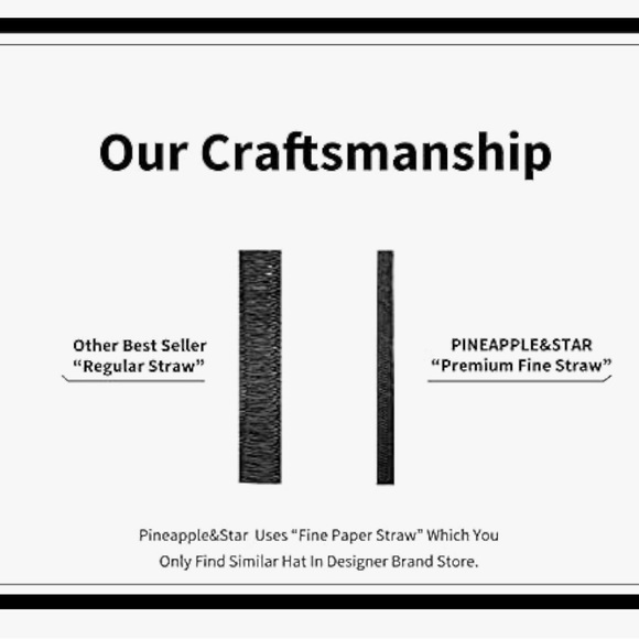 Pineapple&Star Genoa Fedora Bucket Sun Straw Beach Hat Fine Braid UPF50+ small - Picture 6 of 9